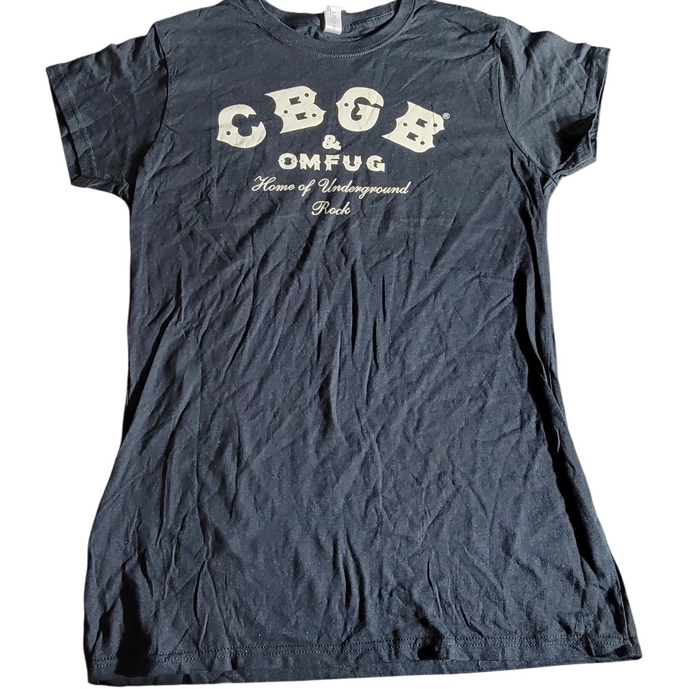 CBGB OMFUG Home of Underground Rock Graphic Tee Black Womens Large